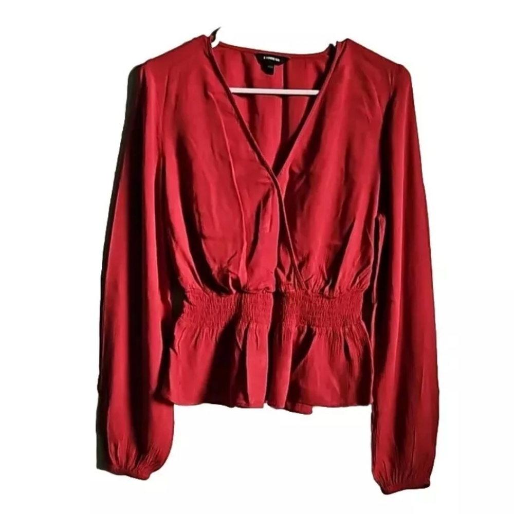 Express red blouse top size xs